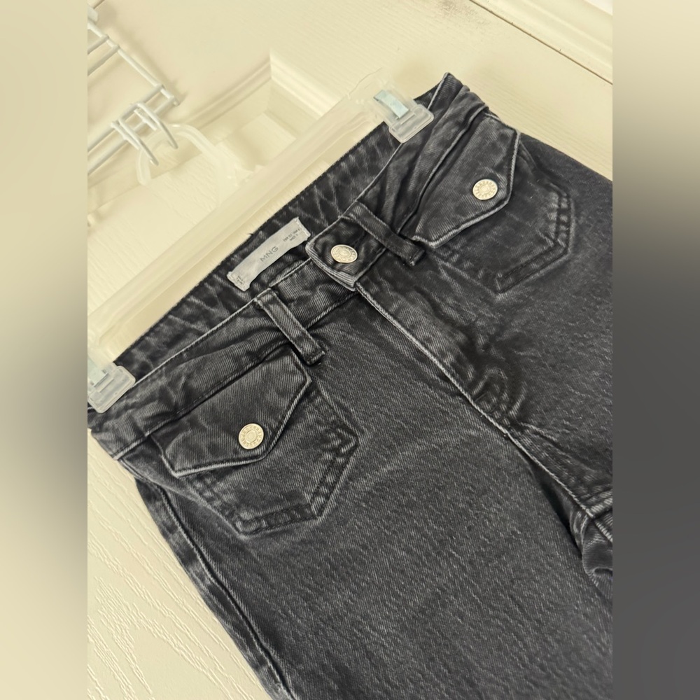 Mango High Rise Dark Gray Jeans